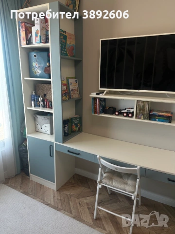 Дизайнерска детска стая – 2 легла, шкафове и бюро | ръчна изработка, снимка 8 - Мебели за детската стая - 53753320