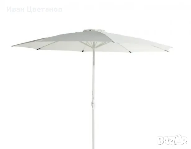 Усилен Плажен чадър – 250 см, бял, без стойка NS6352 "ултра високо качество"