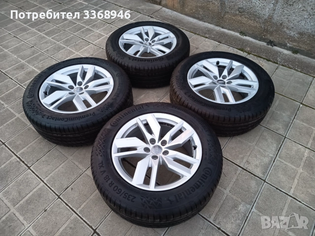 Джанти Audi ОРИГИНАЛНИ 18" 5x112 с гуми 235/60/18, снимка 3 - Гуми и джанти - 53729269