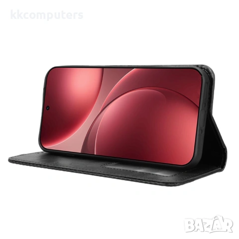 Кожен Ретро Калъф Портфейл за Oppo Find X9 Pro 5G- Магнитно затваряне, Държач за карти и Стойка, вкл, снимка 7 - Калъфи, кейсове - 53033152