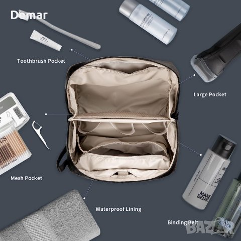 Висяща чанта / органайзер за тоалетни принадлежности, водоустойчива, снимка 3 - Органайзери - 41553775