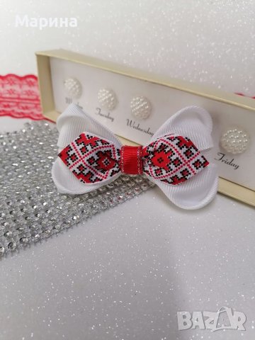 Аксесоар за коса с етно мотиви, снимка 2 - Шноли, диадеми, ленти - 41211636