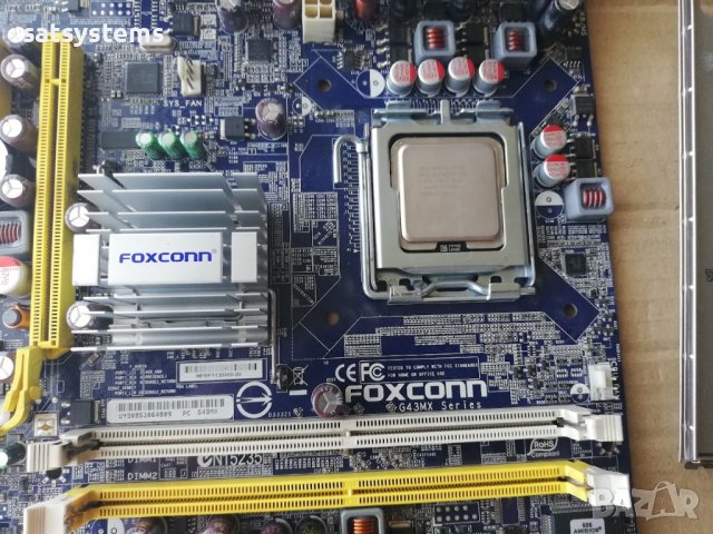 Дънна платка Foxconn G43MX Socket 775 +CPU, снимка 7 - Дънни платки - 41774838
