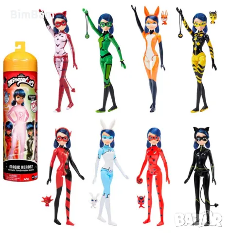 Оригинална кукла Miraculous Калинката и Черния котарак - Маринет с магическо разкриване