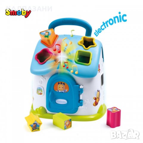Smoby - Занимателна къщичка сортер със звук и светлина 110401