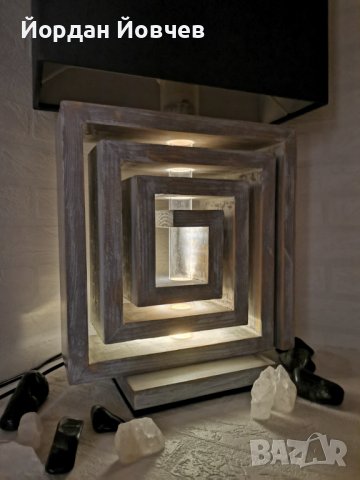 Лампа от дърво,ръчна изработка, снимка 6 - Настолни лампи - 39823265