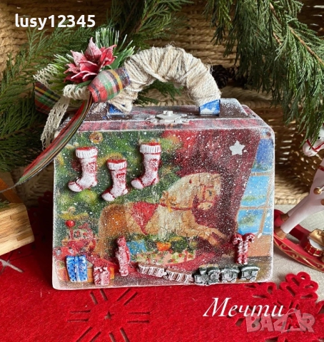 Кутия чантичка-Весела Коледа!, снимка 2 - Декорация за дома - 52237640