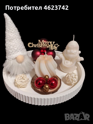 Коледен комплект свещи и гномчета , снимка 4 - Декорация за дома - 52741164