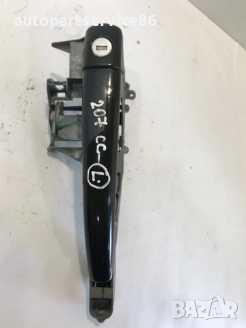 Лява външна дръжка на врата черна за Peugeot 207CC (2008) 9680168680, снимка 3 - Части - 53563923