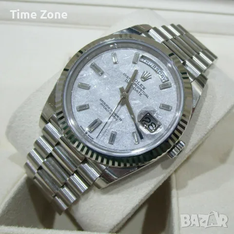 Rolex Day-Date 40mm President White Gold Meteorite Dial Diamonds Automatic Различни Варианти, снимка 4 - Мъжки - 48183465