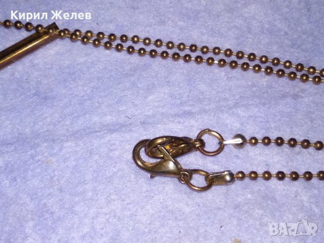 ЕЛЕГАНТНА ЗЛАТИСТА ВИНТИДЖ ОГЪРЛИЦА КОЛИЕ с ИСКРЯЩИ ФАСЕТИРАНИ КРИСТАЛИ 38936, снимка 6 - Колиета, медальони, синджири - 41866100