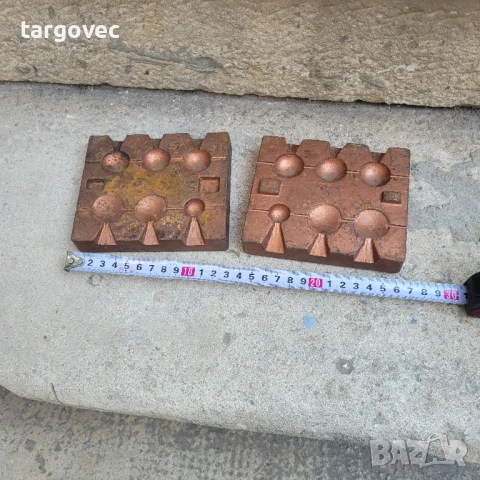 чугунен калъп за отливане на рибарски тежести