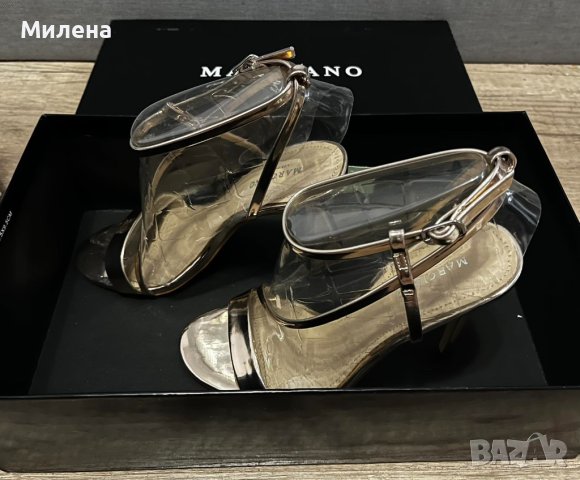 Marciano by Guess златисти сандали на ток, снимка 6 - Дамски елегантни обувки - 41637337