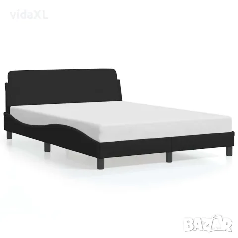 vidaXL Рамка за легло Dover, черна, 140x200 см кадифе