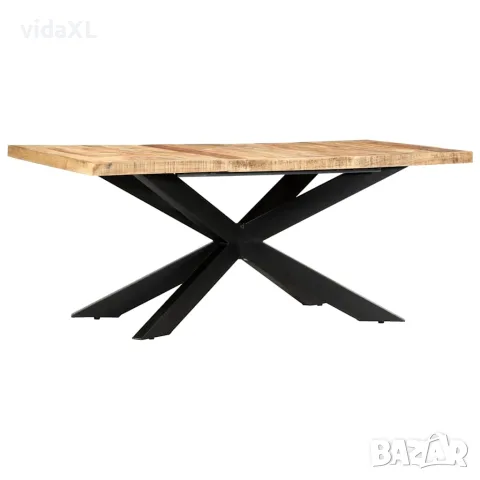 vidaXL Трапезна маса, 180x90x76 cм, грубо мангово дърво масив, снимка 6 - Маси - 56146544