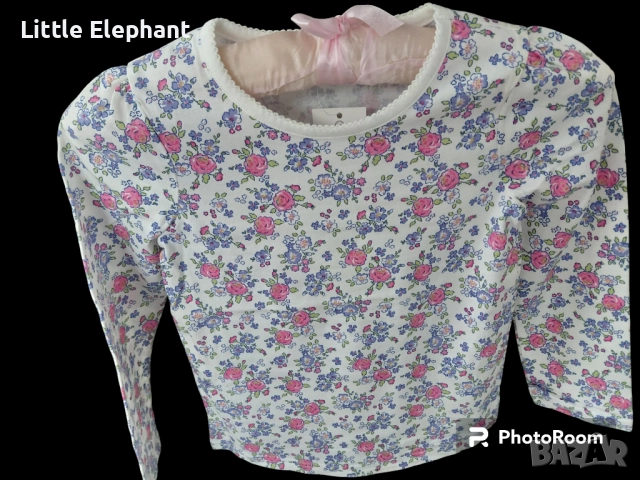 Блузка за 5-6 год мом с дълъг ръкав цветни букети,коекция"Flowers",Англия/нова