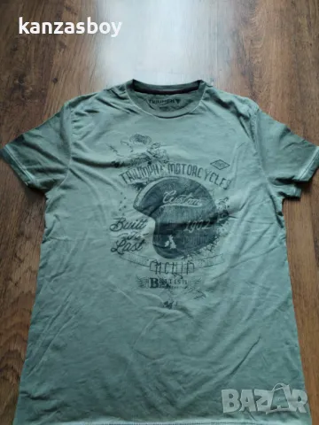 triumph motorcycles - мъжка колекционерска тениска КАТО НОВА С, снимка 6 - Тениски - 49832119