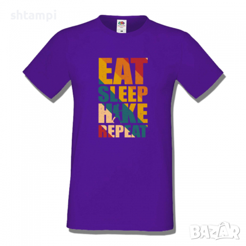 Мъжка тениска Eat Sleep Hike Repeat,Къмпинг,Планина,Изненада,Подарък,Поход,Връх,Хижа,, снимка 9 - Тениски - 36348723