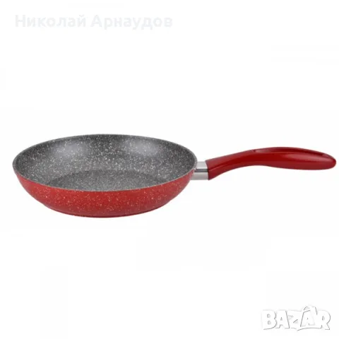 Тиган серия Florence Oliver Voltz OV54419A24, Ø24*4.6см, 4 мм, Мраморно покритие, червен, снимка 2 - Съдове за готвене - 55791046