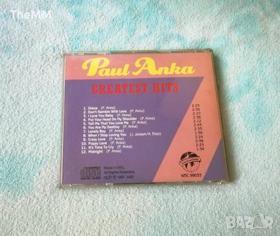 Paul Anka - Greatest Hits, снимка 3 - CD дискове - 42134666