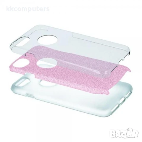 Калъф Glitter 3в1 за Samsung A54 5G / Розов / Баркод : 3132211