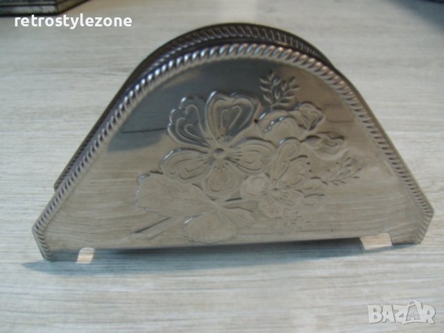 № 7157 стар метален салфетник   , снимка 7 - Други ценни предмети - 42332214