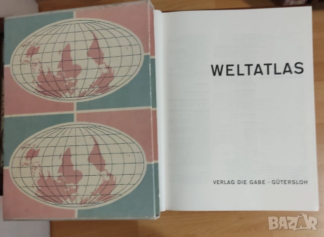 Атлас на света-старо немско издание 1962г - 320стр., снимка 5 - Колекции - 53079144