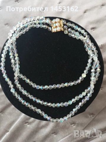 Чешко колие с кристали "Аврора бореалис", снимка 3 - Други - 47811577