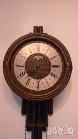 Стенен часовник с махало механичен, снимка 2 - Стенни часовници - 34450516
