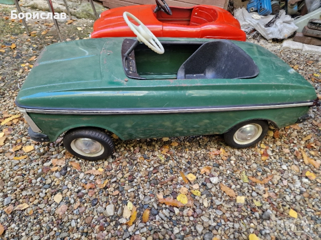 Ретро метална количка с педали от соца, снимка 6 - Антикварни и старинни предмети - 52654655