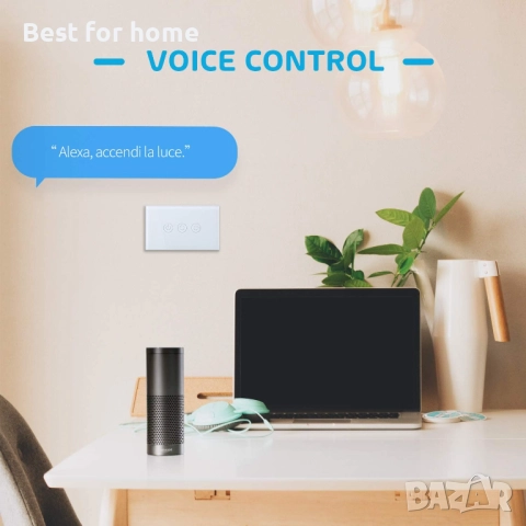 Meross италиански превключвател с Alexa, снимка 3 - Друга електроника - 52533880