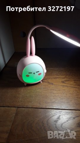 Лампа за четене USB LED Kawaii Rabbit 2в1,Настолна лампа,Детска защита на очите,Карикатура Зайче, снимка 15 - Настолни лампи - 40900282