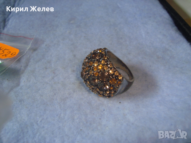 ПОСРЕБРЕН МОДЕН ВИНТИДЖ СКЪПОЦЕНЕН АРТ ПРЪСТЕН с ЦИТРИН 17529, снимка 7 - Пръстени - 36423629