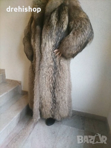 Дълго палто от лисица