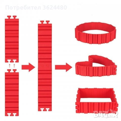 Гъвкава силиконова форма от 4 части, снимка 7 - Прибори за хранене, готвене и сервиране - 39955271