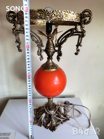 Прекрасна Голяма Стара Бронзова Лампа, снимка 9 - Антикварни и старинни предмети - 51774802