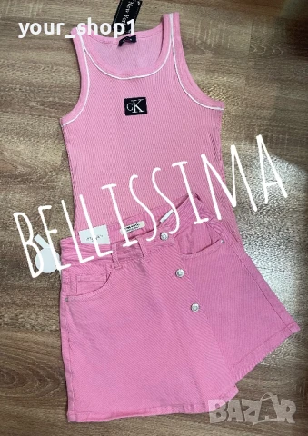 Къса дънкова пола/панталон потник рипс Calvin Klein Miu Miu , снимка 9 - Потници - 50711092