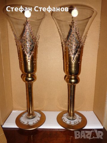  Ритуални чаши за сватбено тържество, снимка 1 - Декорация за дома - 39090276