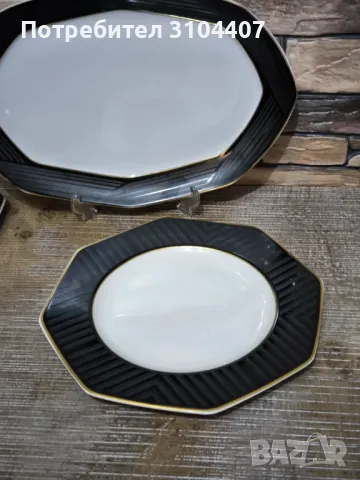 Сервиз за хранене порцелан VILLEROY&BOCH BLACK PEARL, снимка 3 - Сервизи - 47911088