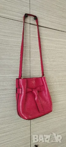 Червена чанта от естествена кожа , снимка 2 - Чанти - 48652174