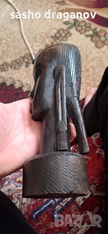Абаносова фигура, африканска ръчна изработка, снимка 7 - Антикварни и старинни предмети - 52258252
