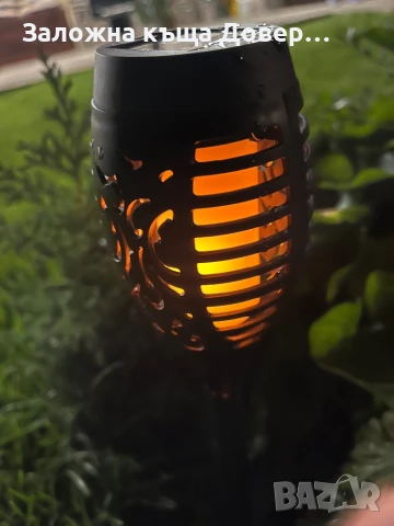 Соларна LED лампа факла градинска  с ефект на пламък Solar Light fire, снимка 6 - Соларни лампи - 51405498