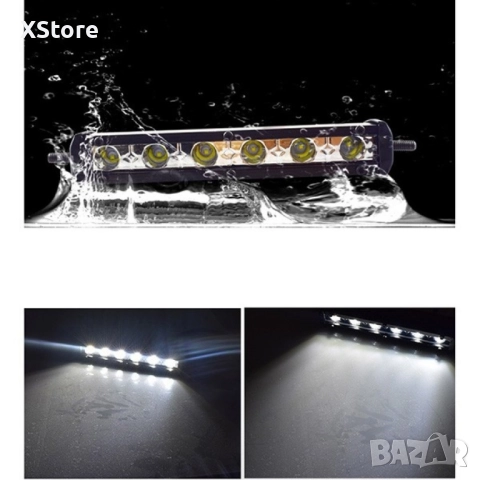 Външен прожектор със шест LED крушки за автомобили и мотоциклети 54 W LED BAR2, снимка 7 - Аксесоари и консумативи - 52458503
