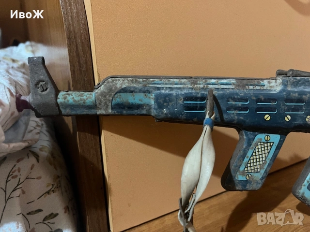 Стара ламаринена играчка калашник, снимка 5 - Колекции - 53670108