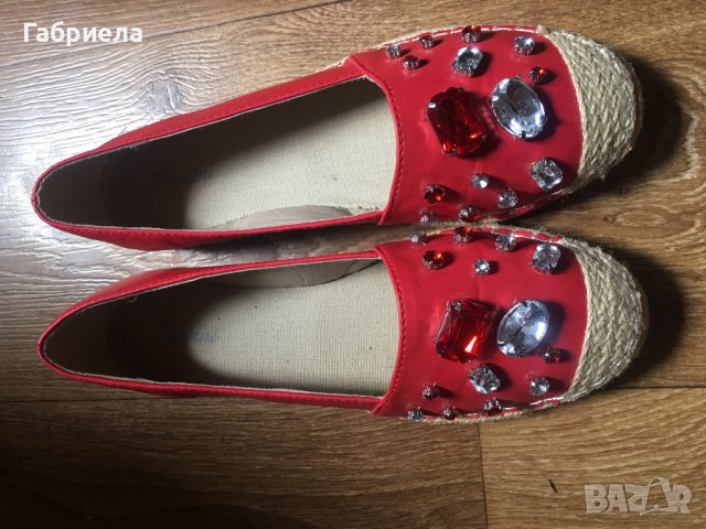 Червени еспадрили/обувки номер 40, снимка 3 - Дамски ежедневни обувки - 40545706