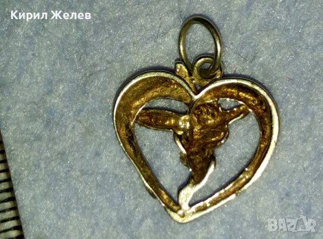 СТАРИНЕН АРТ ДЕКО СРЕБЪРЕН ПЕНДАНТ АМУРЧЕ ВИСОКА ПРОБА СРЕБРО ФИНА МАЙСТОРСКА РЪЧНА ИЗРАБОТКА 40040, снимка 6 - Антикварни и старинни предмети - 42474615