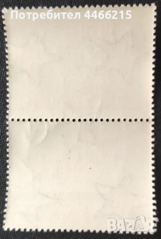 Унгария, 1959 г. - самостоятелна чиста марка с винетка, пощи, 5*28, снимка 2 - Филателия - 50431546