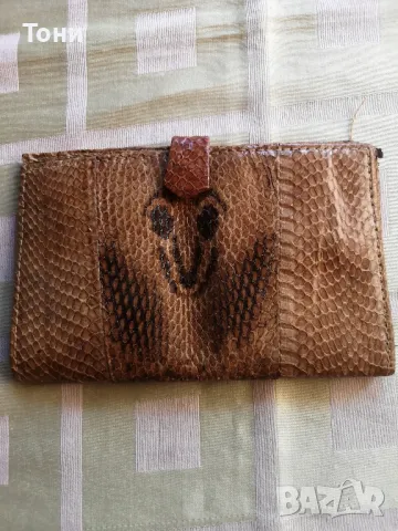 ретро пртфейл от змийска кожа - кобра, снимка 3 - Портфейли, портмонета - 50242716