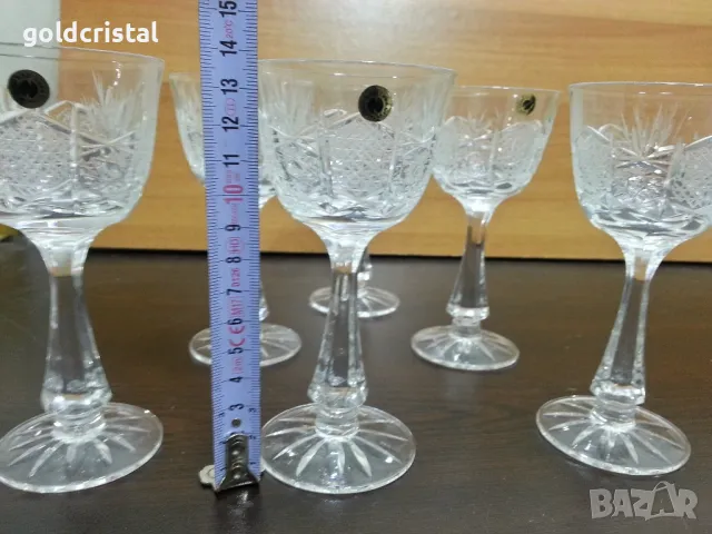 Кристални чаши Зорница лукс, снимка 14 - Антикварни и старинни предмети - 35509878