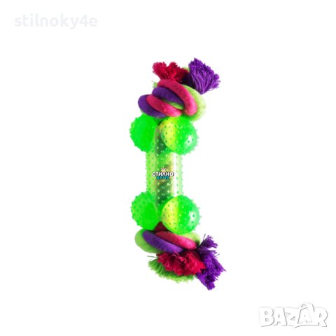 Кокал за куче с въже Термопластична играчка за куче Кучешки въжета с кокал Кучешка играчка за зъби, снимка 1